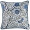 Homeroots 17 x 17 in. Blue Jacquard Leaf Decorative Throw Pillow Cover 355615 - alternate 1